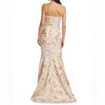Monique Lhuillier Wildflower Jacquard Mermaid Gown Dress Photo 4