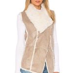 Cupcakes and Cashmere REVOLVE Faux Fur Arden Suede Vest Toffee CH301620 Tan Photo 1