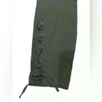 Boundless North Cropped Belted Pants‎ with Lace Up and Beading Detail Size 28 Green Photo 1