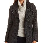 ASOS Charlotte Russe Black & White Polka Dot Pea Coat  Photo 0