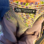 ZARA  FLORAL PUFF SLEEVE RUCHED MINI DRESS Photo 2