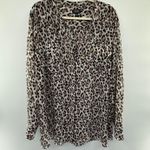 Jones New York Leopard Print Blouse 3X Plus Size Animal Print Button Photo 0