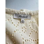 Madewell Eyelet Ruffle Sleeve Cotton Mini Dress Women 3X Cream Baby Doll Crew Photo 6