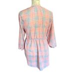 Eden & Olivia  Lightweight Pink Plaid Babydoll Shirt Size Large Photo 1