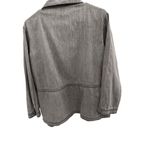 Ellison  Gray Button Epaulettes Four Front Pockets‎ Zipper  Military Jacket L Photo 6