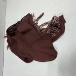 Beautiful Dark Brown Chiffon Pashmina or Shawl 57" x 22" Photo 9