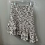 ZARA NWT Asymmetrical Marled Tweed Boucle Ruffle Skirt Size XS Photo 2