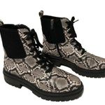 Circus by Sam Edelman  Giovanny black lace up snakeskin combat boots sz 7.5 Photo 0