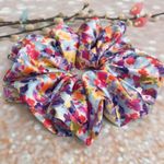 Jumbo Scrunchie Oversized Scrunchie Xxl Scrunchie Rainbow Ditsy Floral Print Multiple Photo 3