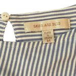 Skies Are Blue | Blue and White Striped Bell Sleeve Blouse | Small Photo 6