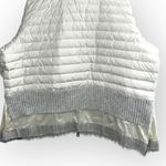 BRAND NEW Sosken Designer White Down Puffer Longline Fur Trim Jacket Coat XL XXL Silver Photo 10