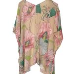 Umgee Semi Sheer Floral Hibiscus Beach Kimono Cover-Up Size S/M Photo 4