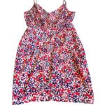 Yumi Kim Pink White Blue Floral Print Dress Spaghetti Strap Size Medium Women's Photo 2