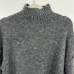 Blu Pepper  Gray Knit‎ Mockneck Sweater Women's Small Casual Winter Chunky Knit Photo 1