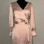 Adelyn Rae  -TESORA SATIN FAUX WRAP DRESS Photo 1