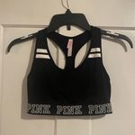 PINK - Victoria's Secret PINK Victoria’s Secret Sports Bra Small Black & White Photo 1