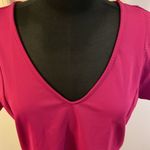 Sincerely Jules 2. Fuchsia Active V-Neck Shirt Short Sleeve Women’s Top Size L Photo 3