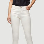 Frame  Le High Skinny Off White Coated Jeans High Rise Stretch Denim Sz 25 Photo 0