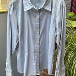 Old Navy Women's Vintage  Baby Blue Soft Long Sleeve Button Down Shirt size XL Photo 0