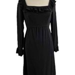 Shannon Rodgers For Jerry Silverman Vintage Black Ruffled Long Sleeve Dress Photo 0