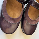 Naot 'Trendy' Mary Jane Heels Women's Size 38 US 7 Plum Burgundy Leather Patent Purple Photo 4