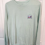 Vineyard Vines  Mint Apres Ski Lodge Champagne Whale Long Sleeve Shirt MEDIUM Photo 0