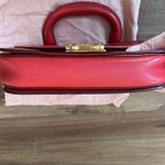 Miu Miu Sound Lock Leather Crossbody in red with gold hardware Photo 7