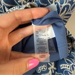 Kensie  Knot Front Embroidered Chambray Denim Midi Dress Blue 6 Photo 5