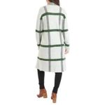 Cyrus  Medium Long Sleeve Plaid Cotigan Green Charcoal Gray Contemporary NWT Photo 3
