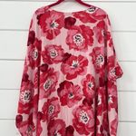 Active USA Rose Print Kimono Cardigan Valentines Red Pink New Medium Photo 9
