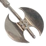 Head Vintage Minoan Double  Axe Ancient Greek 925 Sterling Silver Vikings Pendant Photo 3