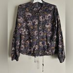 Free People Women’s Floral Printed Balloon Sleeve Bomber Jacket Size Small Photo 0