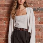 autumn cashmere Rib Open Front Shrug Cardigan in Mojave Photo 1