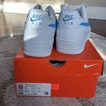 Nike Air Force 1 Women's Sneakers White and Blue Photo 2