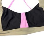 prAna NWT  Tulum Bikini Top Black, Green, Pink, Size M Photo 3