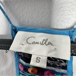 Camilla  blue silk top size small Photo 3