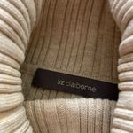 Liz Claiborne Tan Turtleneck Sweater Pullover Shirt Ribbed Soft Stretchy Size M Photo 2