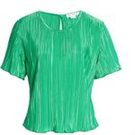 Good American NWT  Plissé T-Shirt, Summer Green, Size 5/6 (2XL/3XL) Photo 3