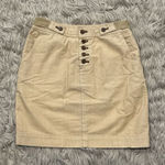 Anthropologie DAUGHTERS OF THE LIBERATION  khaki button down skirt size 2 Photo 0