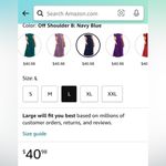 Amazon Amoretu  Navy Off Shoulder Maxi Dress Photo 1