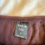 SheIn Dark Brown Ribbed Y2K Crop Cami Tank Top Size Small Photo 1