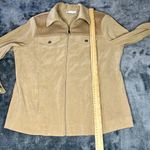 Allison Daley  Top Medium Zip Jacket Beige‎ Tan Pockets Collard Long Sleeve Photo 2