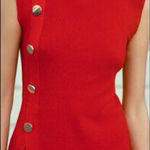 ZARA Knit Sleeveless Top Gold Buttons Size Large Photo 0