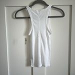 Aerie  Women's XS Ribbed Racerback Tank Top Solid White Layering Under Shirt New Photo 3