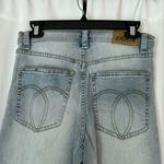 Jordache High Waisted Distressed Ripped Hem Crop Flared Wide Leg Jeans Size 28 Photo 4