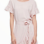 Wilfred  Aritzia Ninette Ruffle Wrap Dress in Powder Pink size S Photo 0