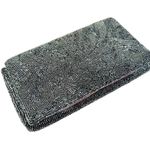 Source Unknown Vintage Beaded Clutch Purse Women's Charcoal Gray Satin Lining Luxury‎ Holiday Photo 0