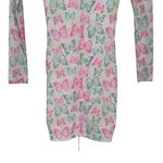 Princess Polly  Mesh Butterfly Mini Dress size 0 Long Sheer Sleeves Ruched Front Photo 9