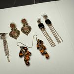 Dangle Drop Pierced Earrings Bead Enamel Rhinestone Mixed Variety Lot Of 4 Photo 13