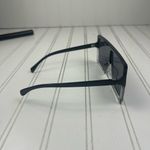 Oversized Square Black Shield Sunglasses Unisex Fashion Frame Photo 2